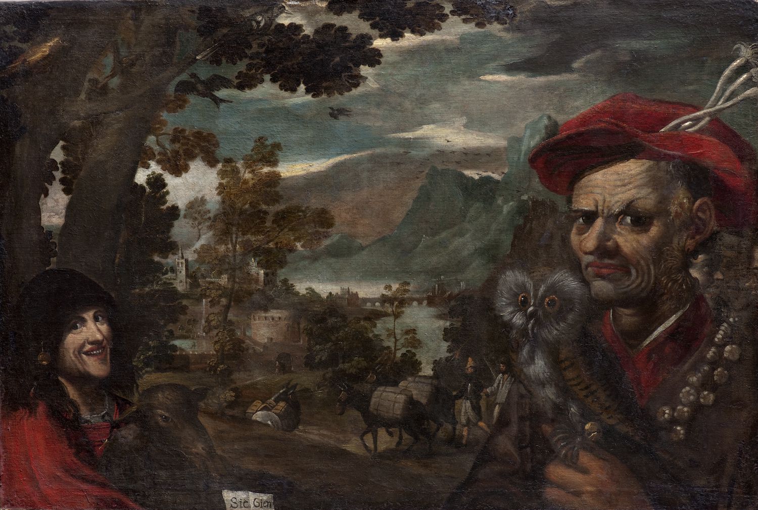 Bottega di Giovanni di Niccolò Luteri, detto Dosso Dossi - Il Buffone Gonnella e lo zingaro